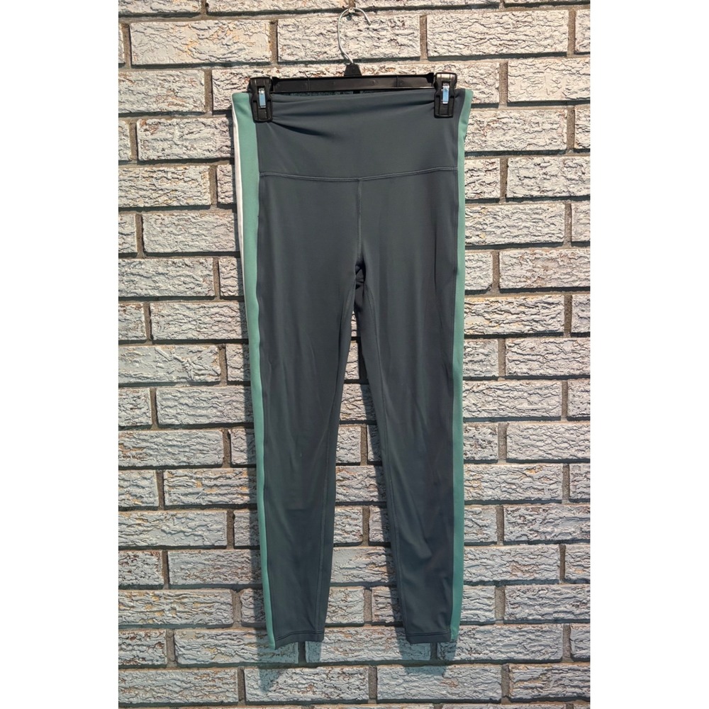 Athleta Ultra High Rise Elation Sport Stripe Tight Teal Green White Small P